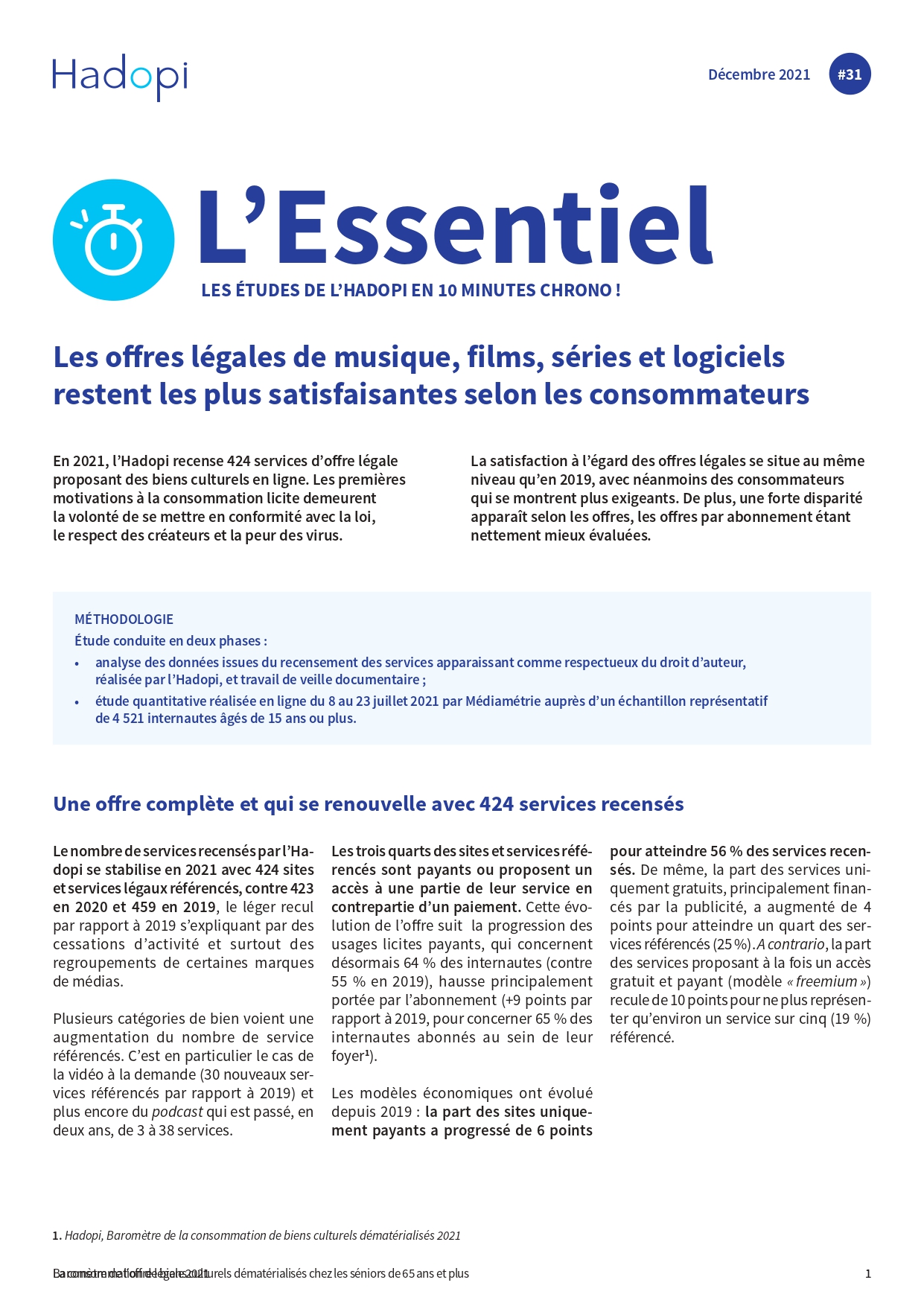 Une de couverture de l'Essentiel n°31