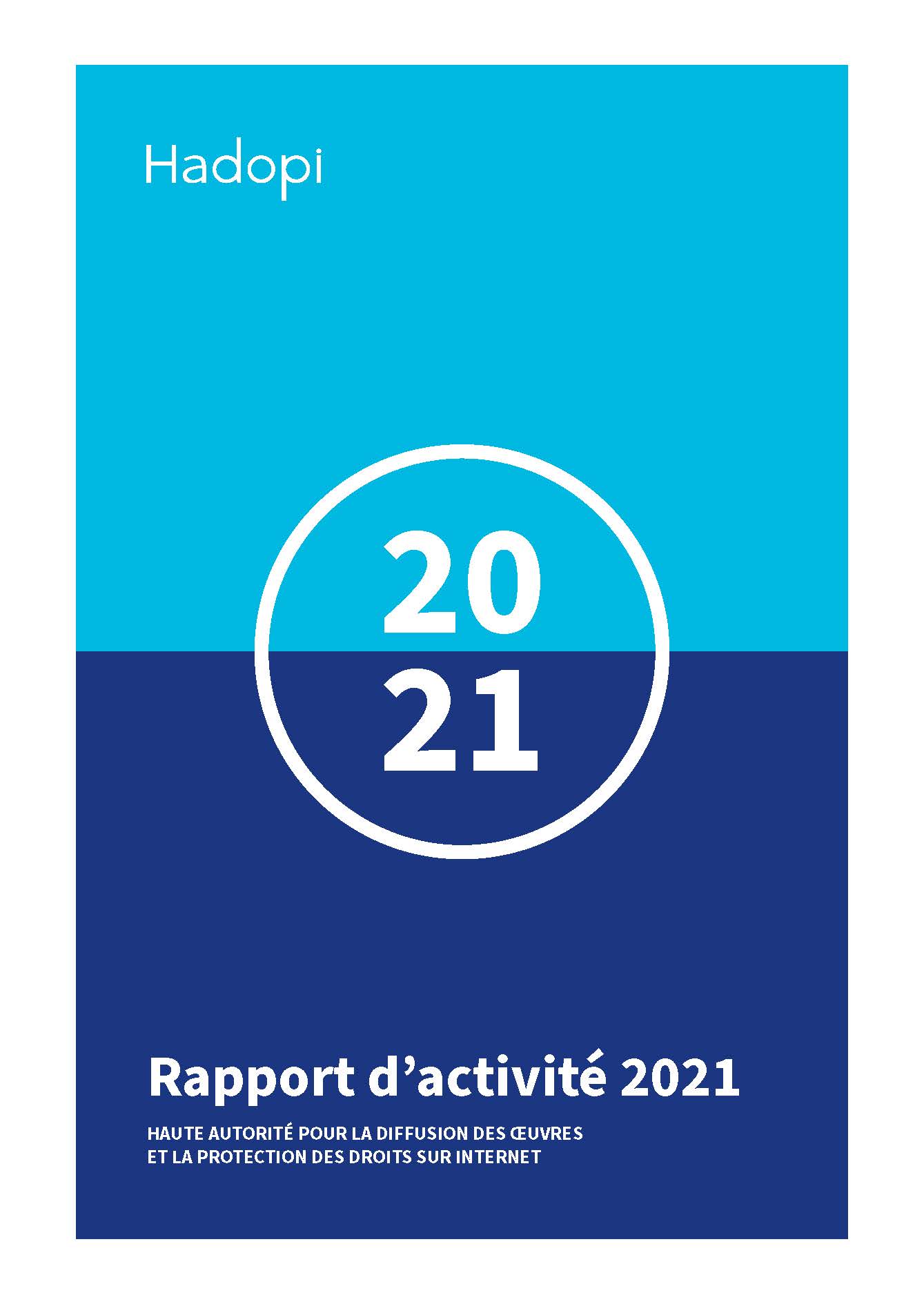 Illustration du rapport annuel 2021 de l'Hadopi