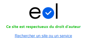 Affichage dans l'extension lorsque le site sur lequel vous êtes est bien référencé par l'Arcom